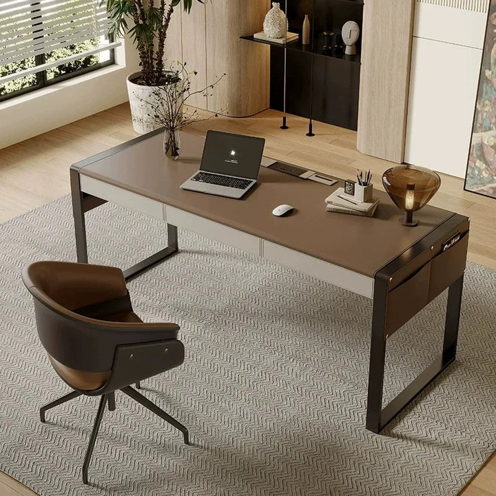 Italian Light Luxury Office Desks Modern Simple Domestic Study Living Room Design Office Desks Escritorios Work Furniture QF50OD