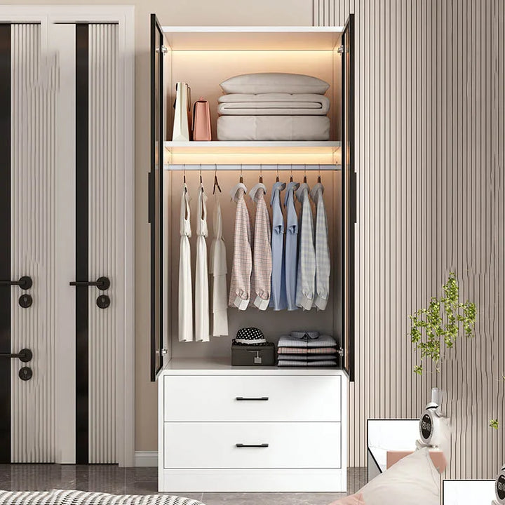 Simple Nordic Wardrobes Modern Display Luxury Free Shipping Mobile Cabinets Organizer Apartment Armario De Ropa Home Furniture