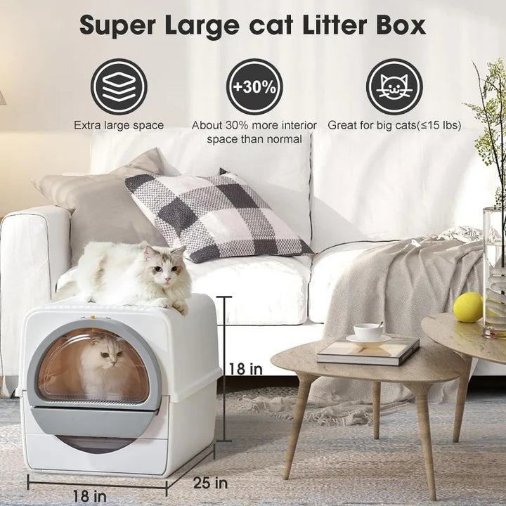 Cats Litter Box Pull and Scoop Litter Box with Enclosed Lid Odor Control Toilet for Cat Pet Supplies Sandboxes Caixa Areia Gato