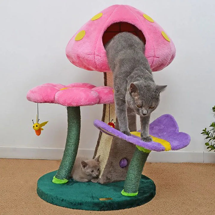 Flower Cat Climbing Frame Flower Extra Large Cat Tree Cat Jumping Platform Wood Tower for Cats Tree Cats Nest House Pet Products