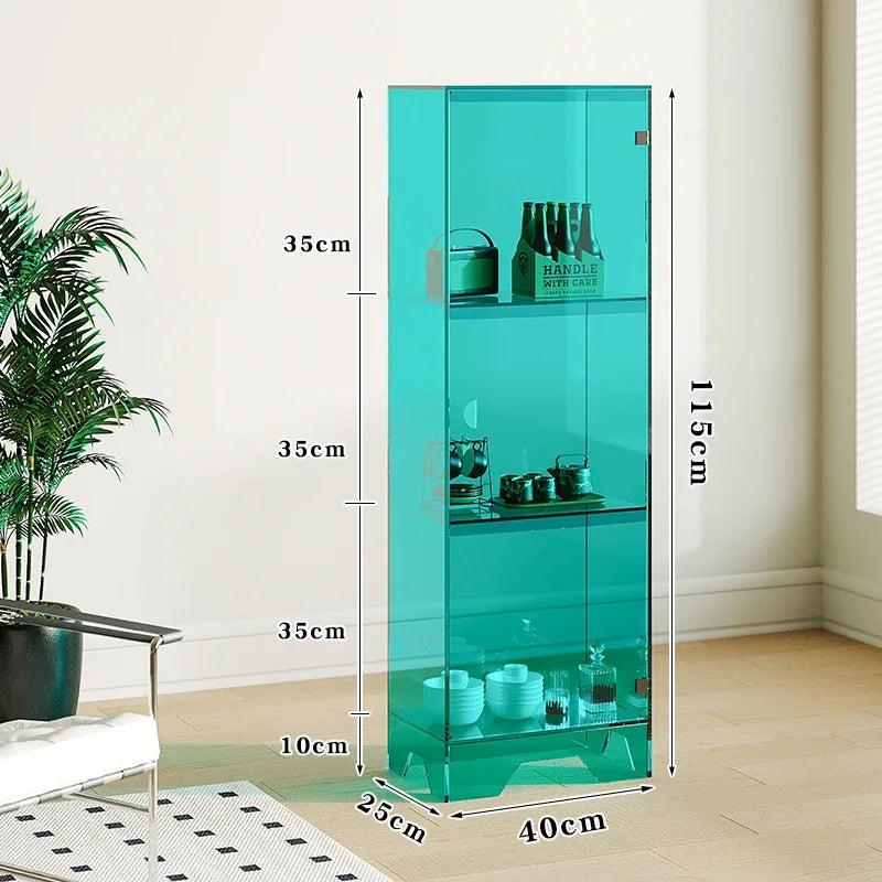 Acrylic Corner Bookcase Display Storage Office Cabinet Bookcase Nordic Modern Libreria Scaffale Living Room Furniture YN50BC3