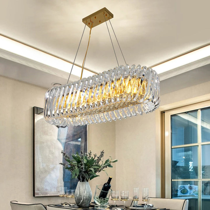 Modern Large Crystal Led Chandelier Hotel Pendant Hanging Light Fixtures For Living Room Bedroom Ceiling Lighting