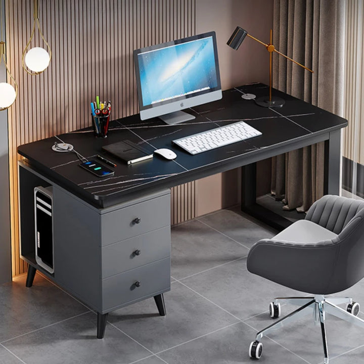 Slate Luxury Office Desks Modern Study Write Home Drawers Office Desks Simplicity Design Bureaux Meuble Work Furniture QF50OD