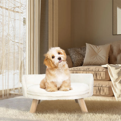 Raised Pet Sofa Bed / Chair for Cats & Small Dogs with Waterproof Removable Cushion