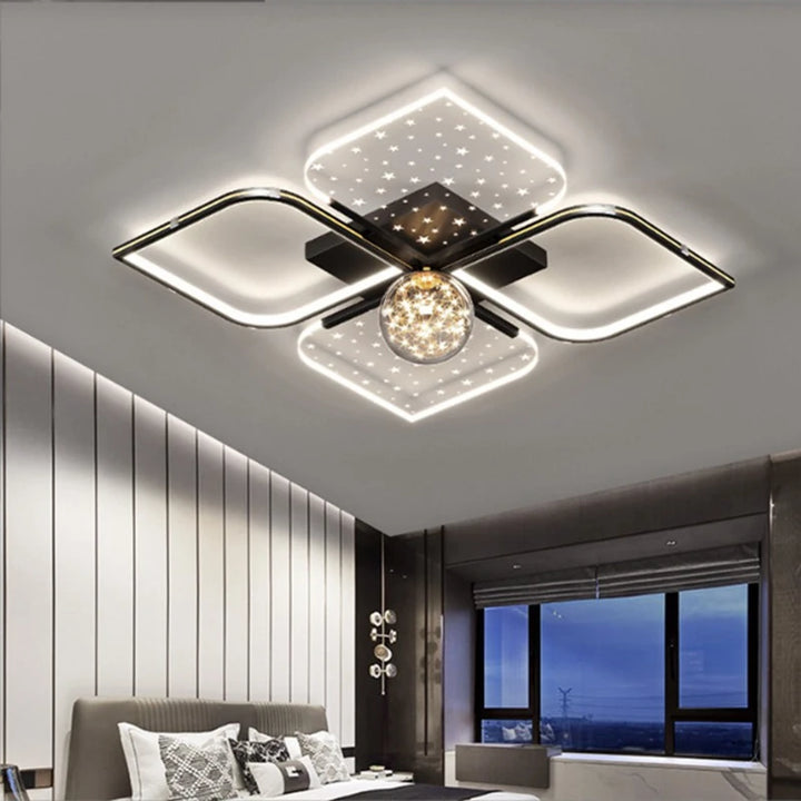 2024 Modern Living Room Ceiling Lamp Fashion Luxury LED Bedroom Interior Lighting Personalized Smart Dining Room Chandelier