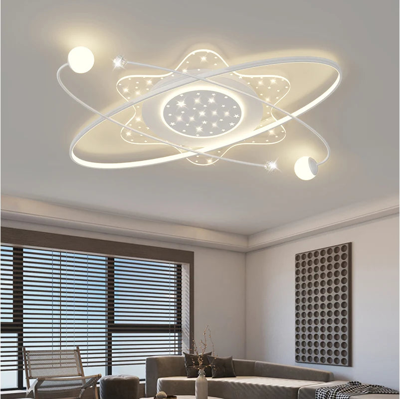 Modern LED Starry Sky Ceiling Lights Led Ceiling Chandelier For Living Room Kids Bedroom Cloud Ceiling Lamp Remote Dimable Light