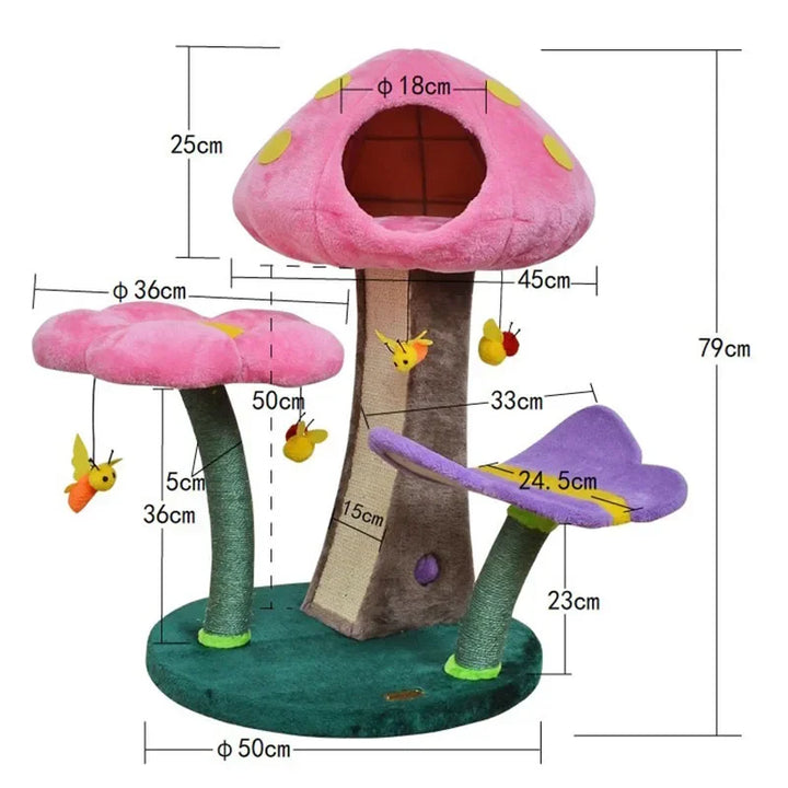 Flower Cat Climbing Frame Flower Extra Large Cat Tree Cat Jumping Platform Wood Tower for Cats Tree Cats Nest House Pet Products