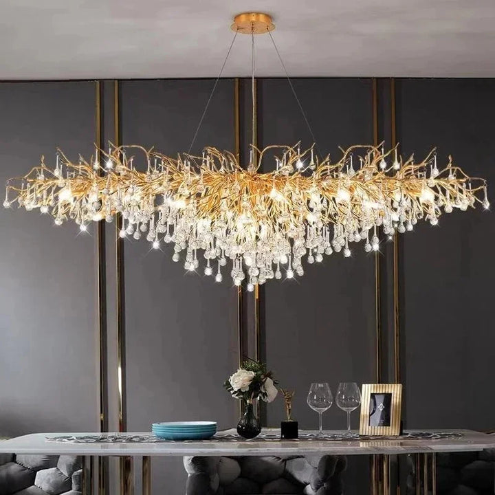 American Luxury Crystal Ceiling Chandelier Modern Art Living Dining Bedroom Hanging Lamp Hotel Hall Home Decor Pendant Lights