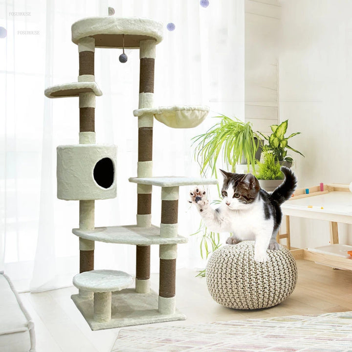 Multi-functional Cat Scratchers Four Seasons General Large Cat Litter Cat Climbing Frame Cat Jumping Platform Sisal Cat Pet Toy