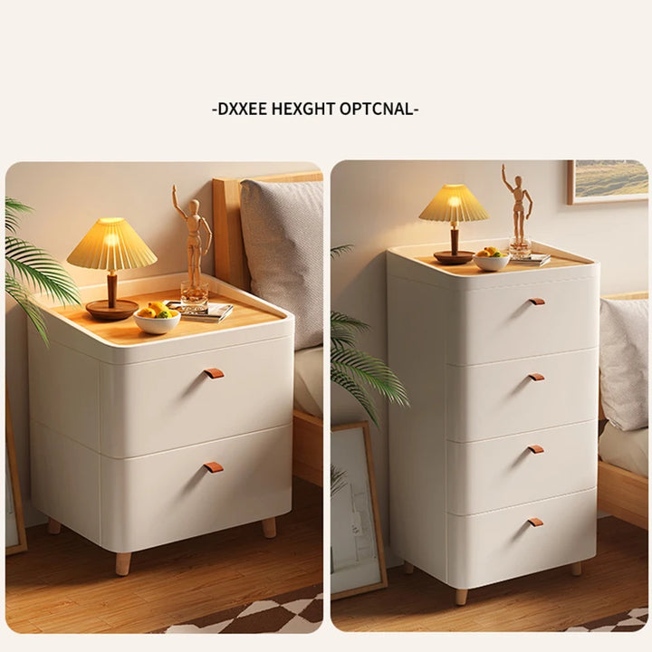 Acrylic Mobile Bed Table Smart Charging Side Bedroom Bedside Mini Nightstand Dressers Mesita De Noche Home Furniture