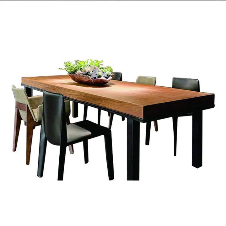 Modern Dinner Table Kitchen Home Service American Creative Unique Table Steel Art Beautiful Meeting De Comedor Home Furniture