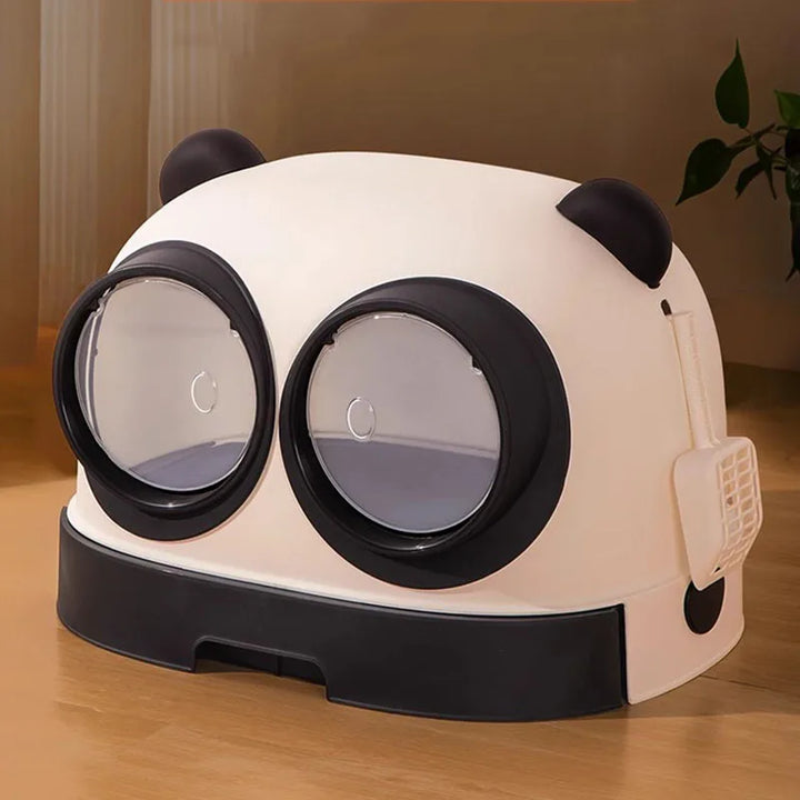 Panda Condo Cat Litter Box House Cave Supplies Training Kit Sandbox Tray Bathroom Cat Bedpans Cage Lettiera Gatto Pet Products