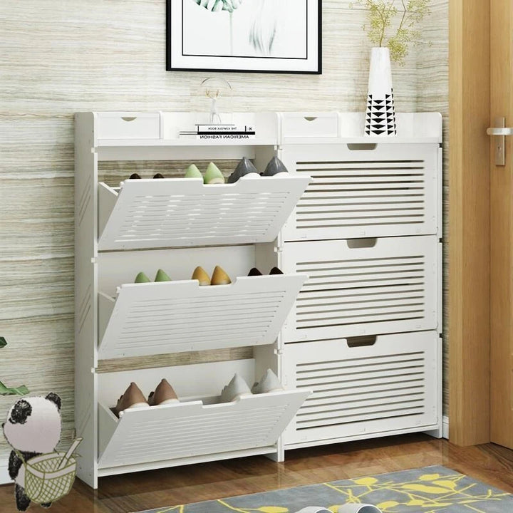 CHEAP Modern Shoerack Shoe Cupboards Organizer Mats Wooden Shoerack Lliving Room Cabinets Shelf Storage Scarpiera Furniture