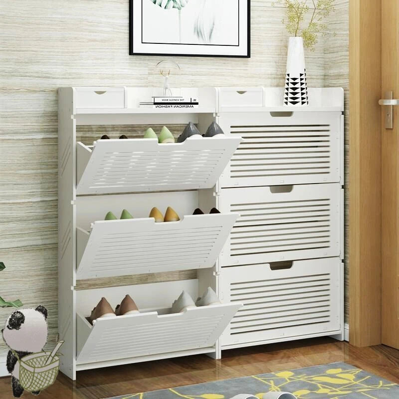 CHEAP Modern Shoerack Shoe Cupboards Organizer Mats Wooden Shoerack Lliving Room Cabinets Shelf Storage Scarpiera Furniture