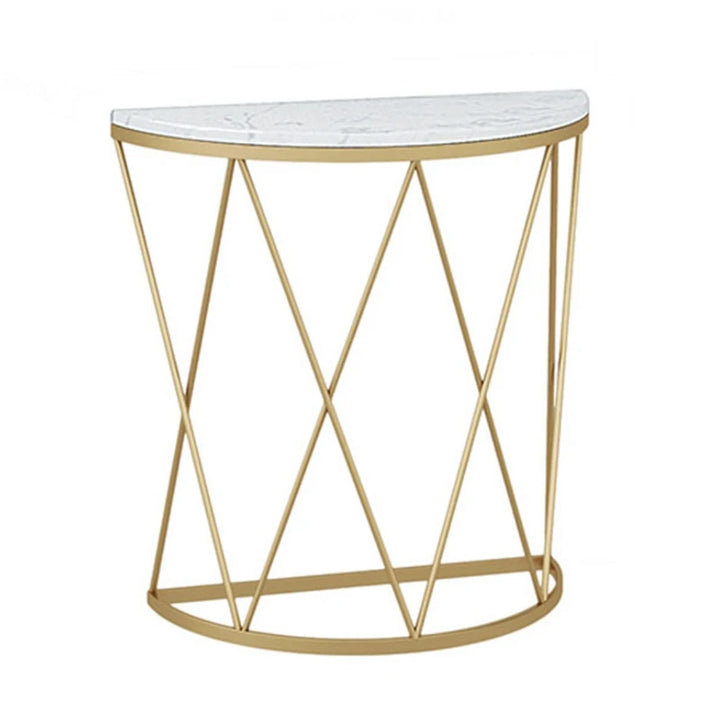 Garden Design Living Room Table Minimalist Metal Luxury Office Table Round Console Tavolo Soggiorno Furniture Entrance Hall