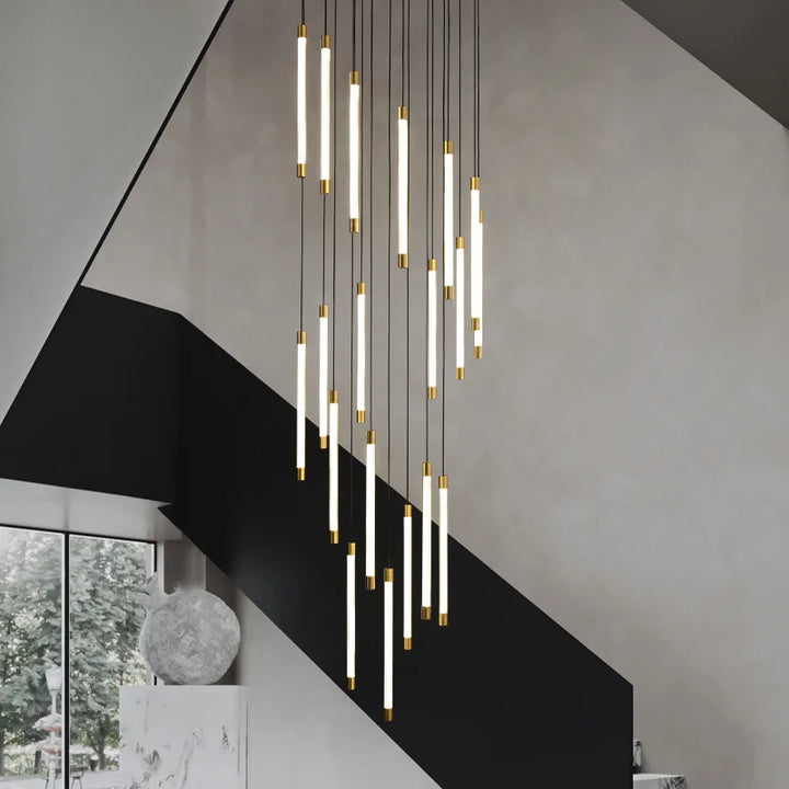 Hotel Decorative LED Luxury Chandelier Hanging Pendant Light Living Dining Room Villa Hall Stair Suspension Lustre Lampara techo