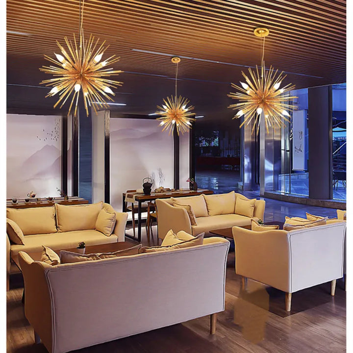 Nordic LED Chandeliers Lighting Sputnik Pendant Lamp Fixture for Restaurant Home Decor Chihuly Aluminum Dandelion Modern NEW