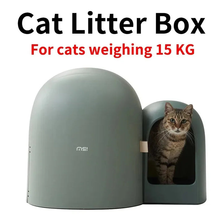 Cat Litter Box Large Space Enclosed Litter Box with Scoop Carrier for Cat Leak Proof Anti Odor and Splash Sand Tray Pet Product