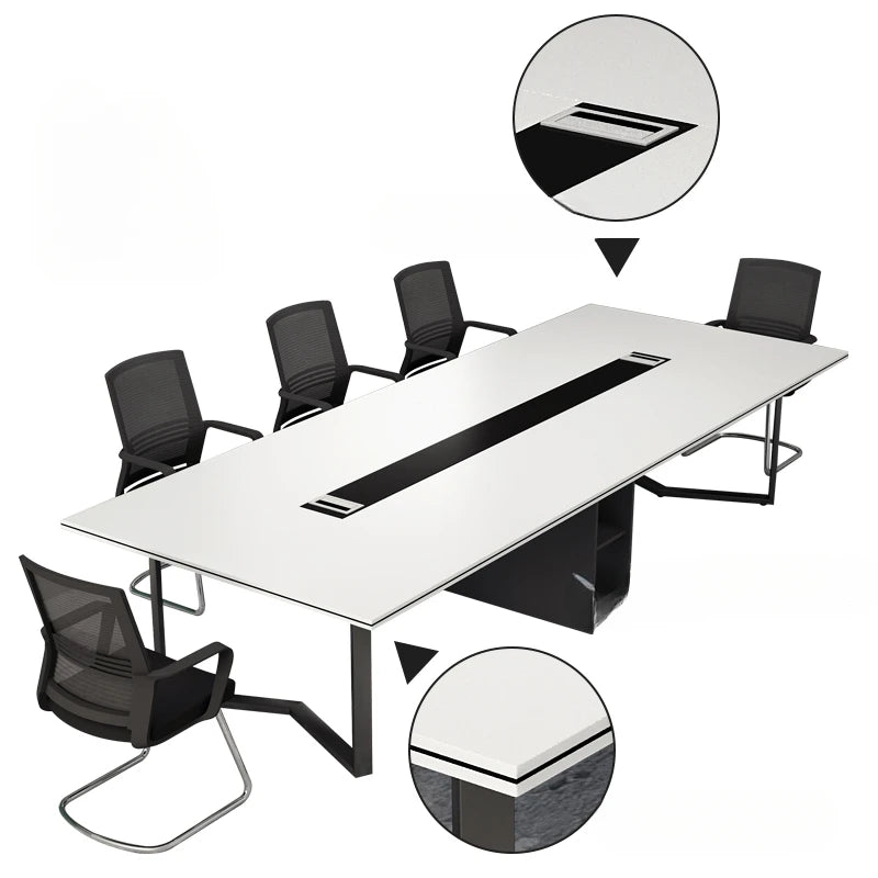 Shelves Modern Tables Computer Monitor Conference Study Table Church Modern Luxury Tavolo Riunioni Office Furniture OK50HY