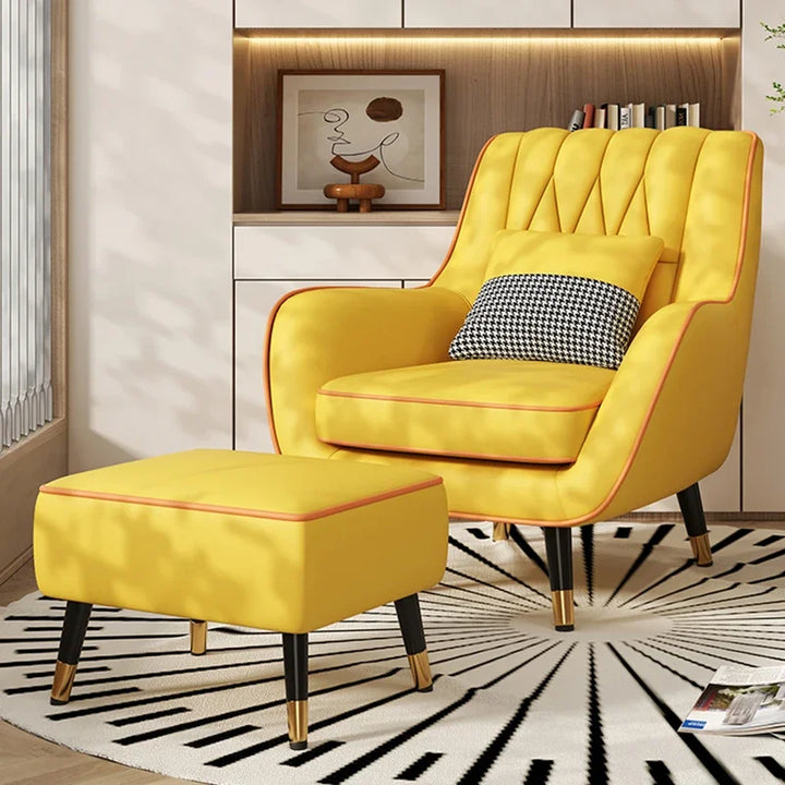 Armchair Luxury Recliner Chairs Sofa Living Yellow Individual Foldable Chair Creative Sedie Sala Pranzo Modern Furniture