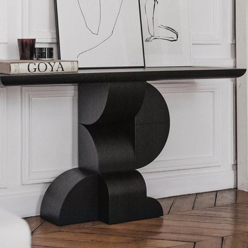 Removable Vertical Living Room Table - Black Console, Classic Office Table Design, Nordic Entrance Hall Furniture