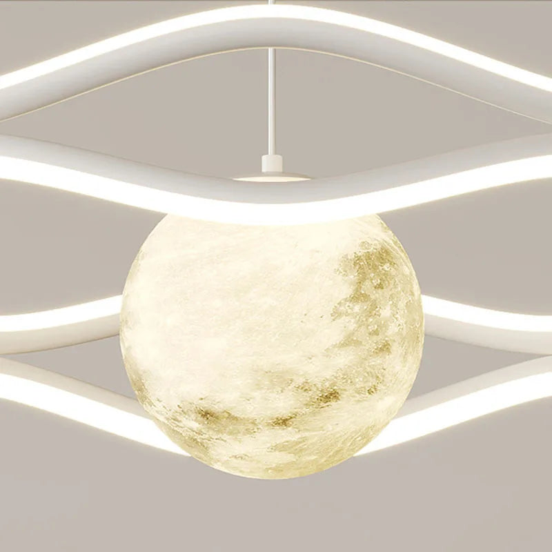 Modern Planet Pendant Lamp Living Room Ceiling Chandelier Nordic Creative Dining Room Lamp Room Bedroom Lustre Ceiling Lighting