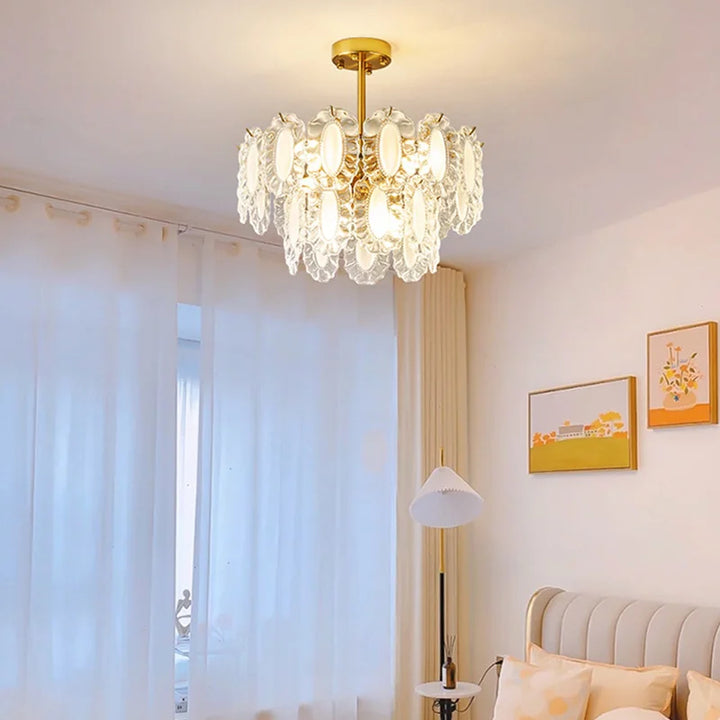 Modern Chandeliers Nordic Semi Flush Mount Ceiling Lamp Luxurious luster Ceiling Chandelier For Home Decor Lighting Fixture