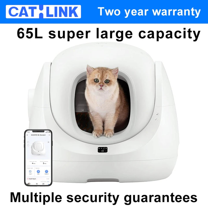 CATLINK Automatic Litter Box Self Cleaning Multi Cat Extra Large with App Pet Toilet Tray Deodorant Arenero Autolimpiable Gato