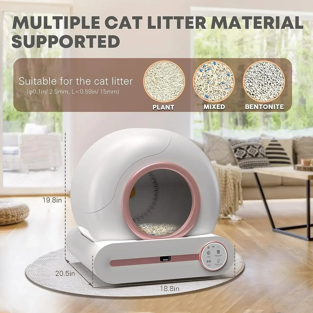 Automatic Smart Cat Litter Box Self Cleaning Cat Toilet Fully Enclosed Electric Cat Litter Box Large Pet Toilet English Version