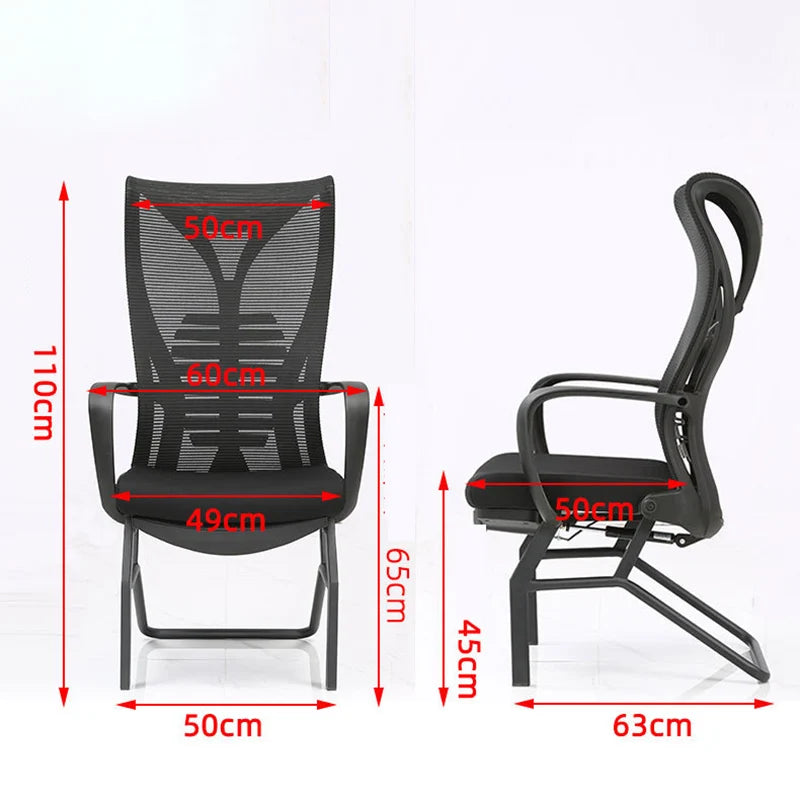 Lumbar Support Computer Office Chair Ergonomic Black Modern Recliner Chair Living Room Bedroom Silla Oficina Garden Furniture