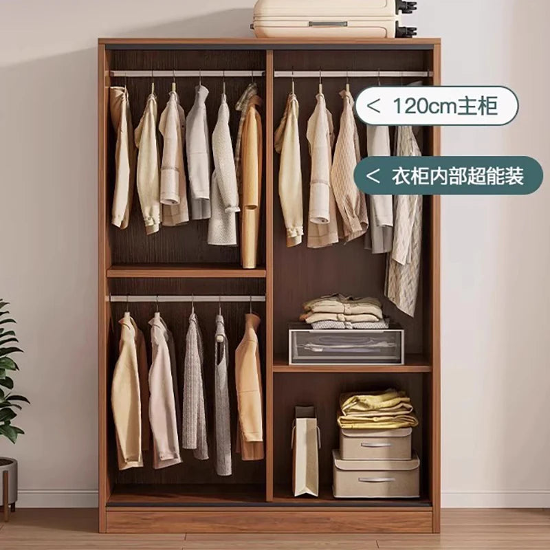 Organizer White Wardrobes Clothing Rack Luxury Wooden Simple Cabinets Apartment Bedroom Mueble Para Colgar Ropa Home Furniture