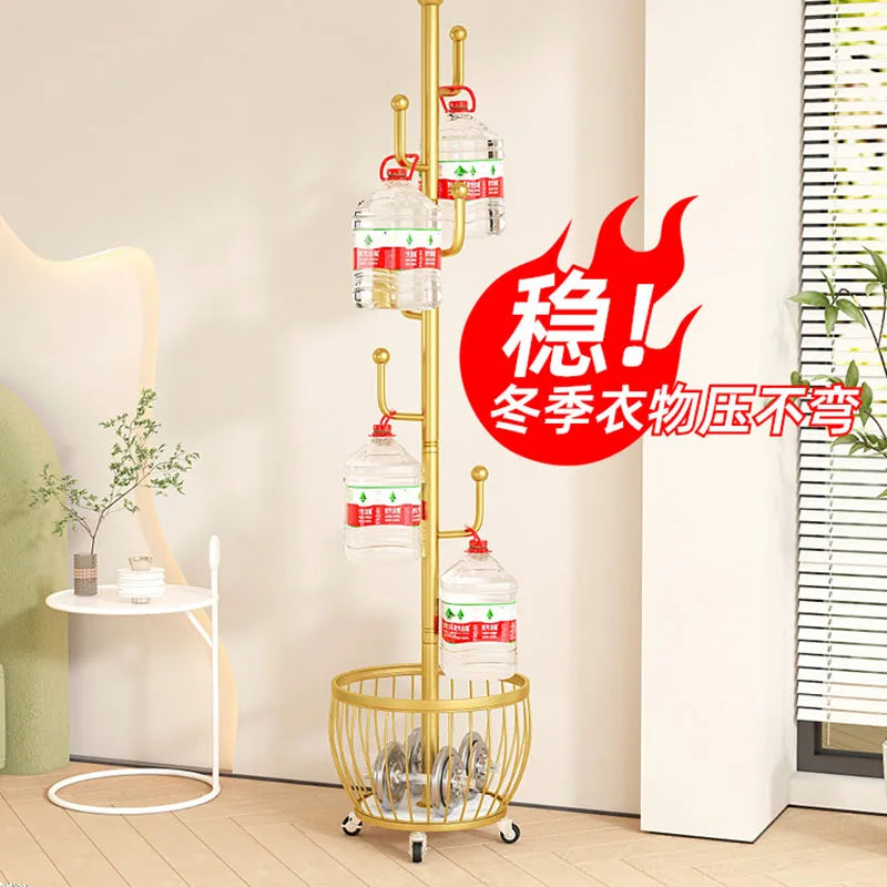 Storage Standing Coat Stand Children Shelf Open Space Saving Clothes Hanger Living Room Hallway Rack Para Ropa Home Furniture