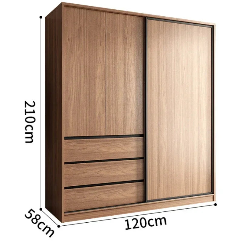 Bedroom Clothes Wardrobe Storage Entry Wooden Space Saver Wardrobe Hanger Space Saver Rail Divider Design Muebles Furniture