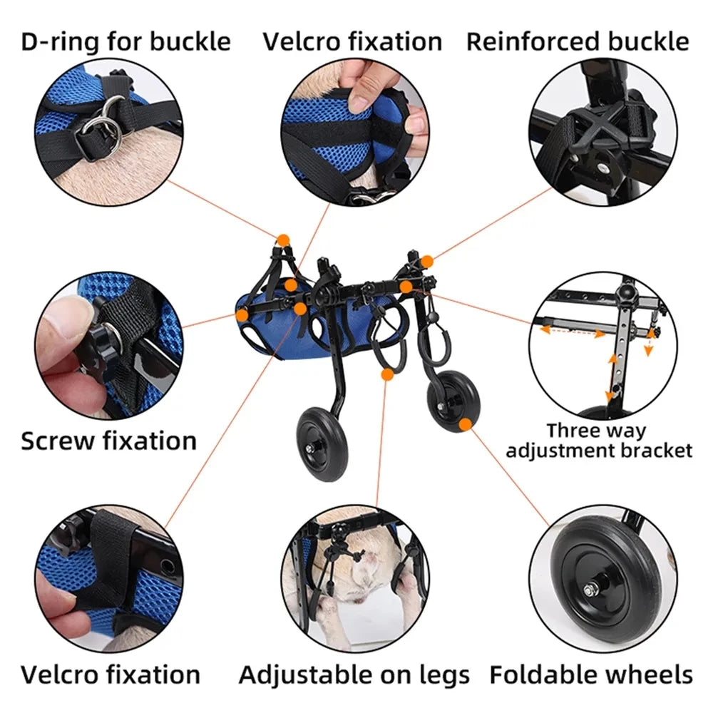 Disability Dog Wheelchair for Hind Legs Support | Adjustable Pet Walk Booster