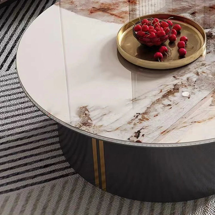 Extendable Luxury Round Coffee Table Combination