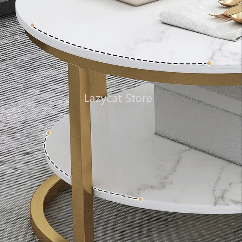 Marble Luxury Coffee Table Modern Nordic Living Room Iron White Coffe Table Center Console Table Dining Muebles Home Furniture