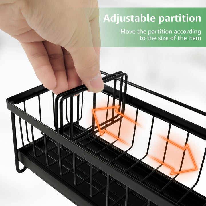 Stainless Steel Sink Shelf Self-draining Drain Rack Sponge Soap Towel Storage Holder for Kitchen Organizer Accessories