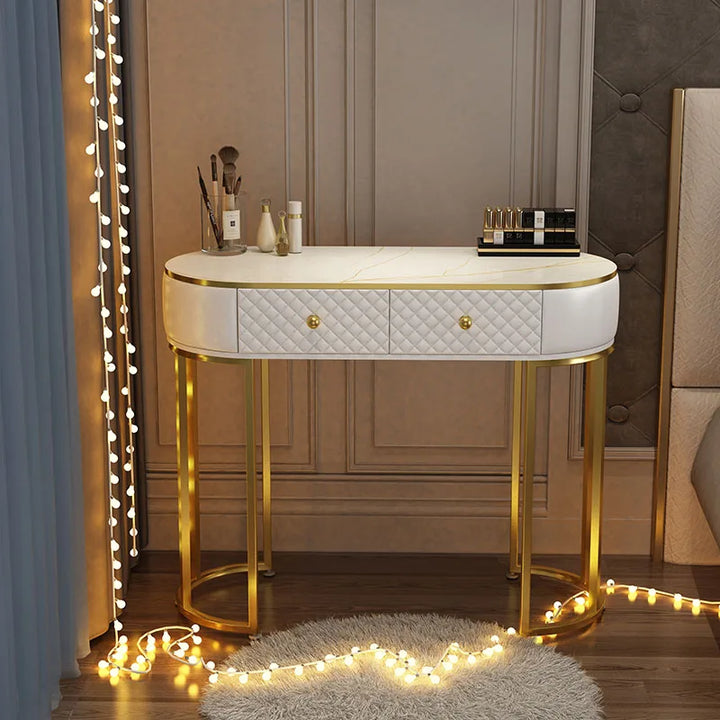 Gorgeous Small Apartment Makeup Table Retro Style Girl High-end European Makeup Vanity Luxury High-end Commode Home Furniture