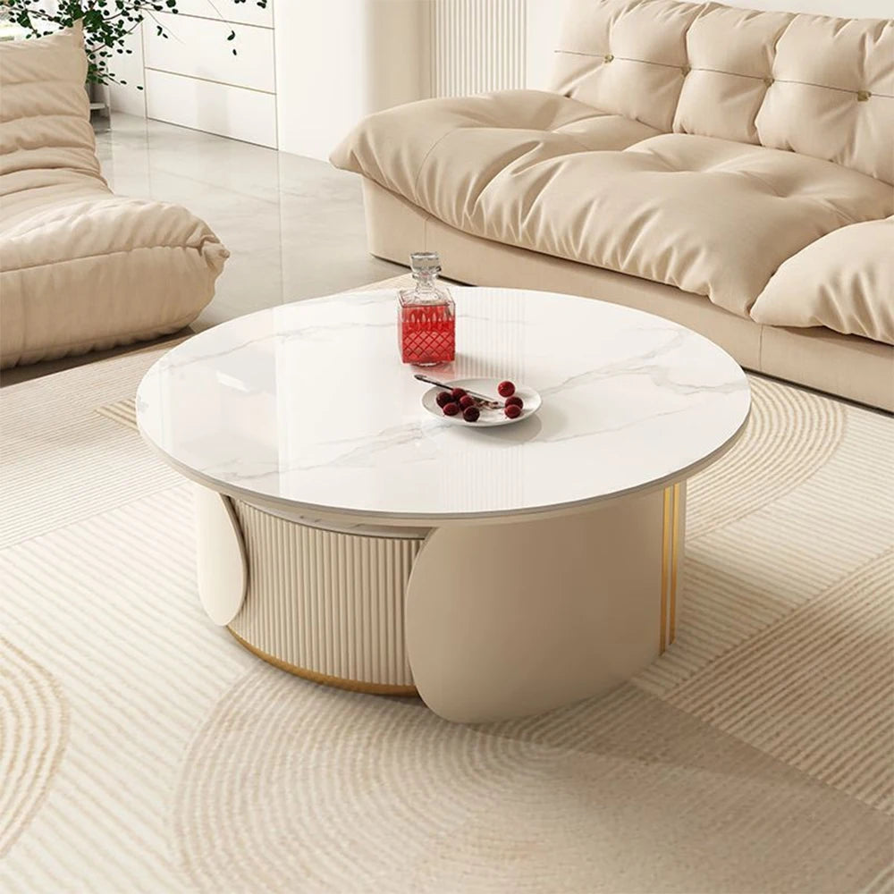 Extendable Luxury Round Coffee Table Combination