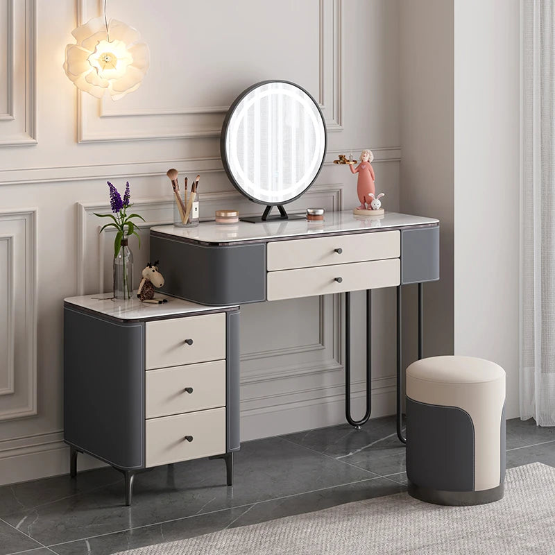 Makeup Mirror Dressers Desk Light Console Coffee Organizer Dressers Storage Drawers Coiffeuse De Chambre Home Furniture WJ25XP