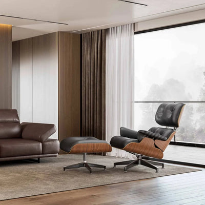 E LIFE Tall size Lounge Chairs Living Room Chair Sofa Genuine Leather Office Chair for bedroom