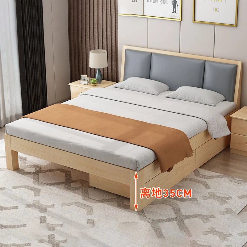 Modern Luxury Wood Beds Multifunctional Massage Spa Adults Free Shipping Beds Children Space Saving Camas Dormitorio Furniture