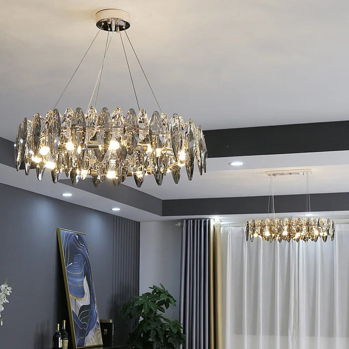 NEW Modern Luxury Chandelier Lighting Diamonds Crystal Chandeliers Indoor Lustre E14 LED Island Pendant Lamp For Living Room