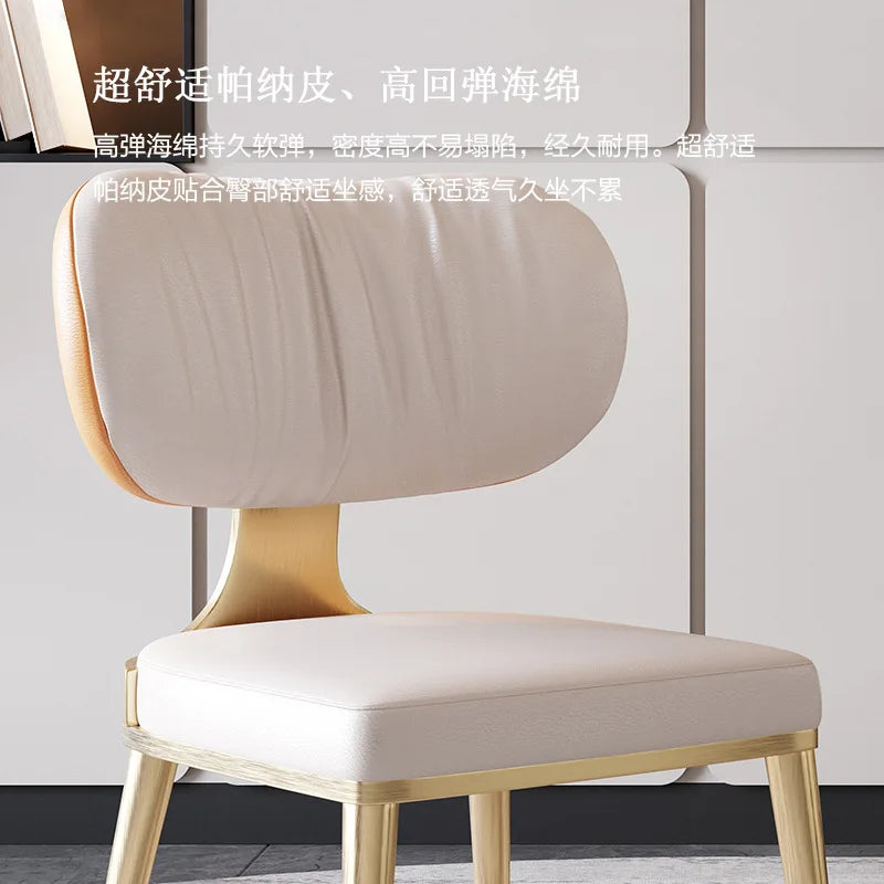 Italian Luxury Kitchen Chairs Gold Throne Designer Accent Dining Room Chairs Nordic Sillas Comedor Kitchen Furniture MQ50CY