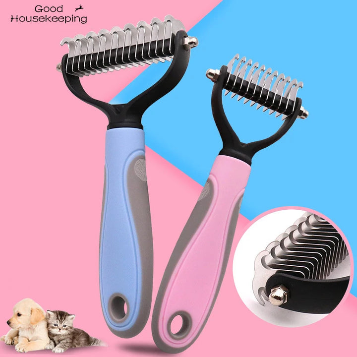 Pets Fur Knot Cutter Dog Grooming Shedding Tools Pet Cat Hair Removal Comb Brush Double sided Pet Products Suppliers 20d