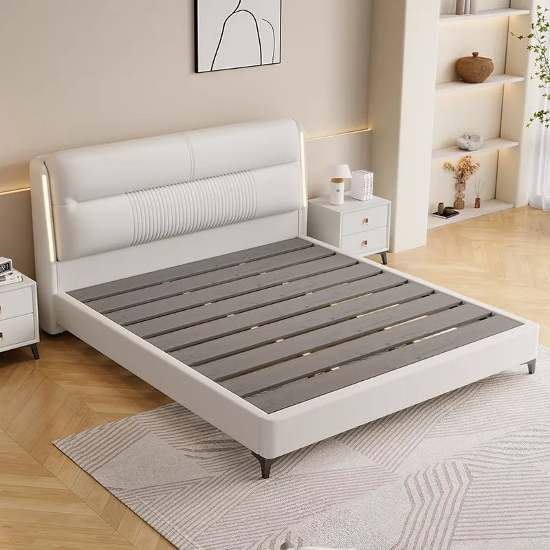 Unique Luxury Bed Modern Bedroom Lounge Minimalist Marriage Bed Storage Nordic Cama De Lujo Para Dormitorio European Furniture