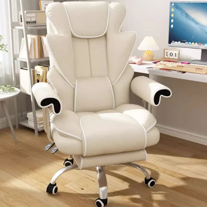 Support Back Rotating Office Chair Executive Design Comfy Ergonomic Office Chair Kawaii White Sillas De Oficina Salon Furniture