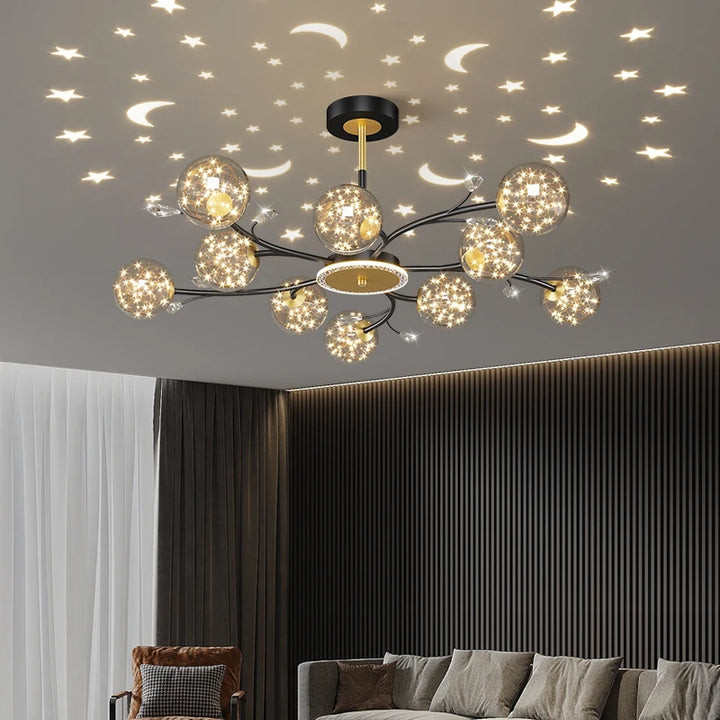 Living Room Lamp Light Luxury Chandeliers Bedroom Nordic Modern Minimalist Lamp New Creative Hall Restaurant Long Ceiling Lamp