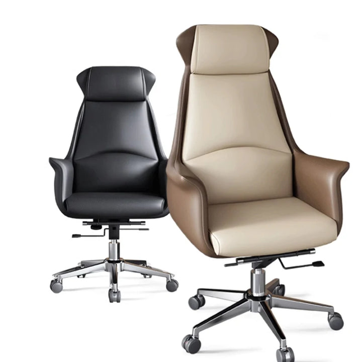 Leather Study Office Chair Swivel Reception Luxury Mobile Computer Bedroom Office Chair Armrest Silla Oficinas Office Furniture