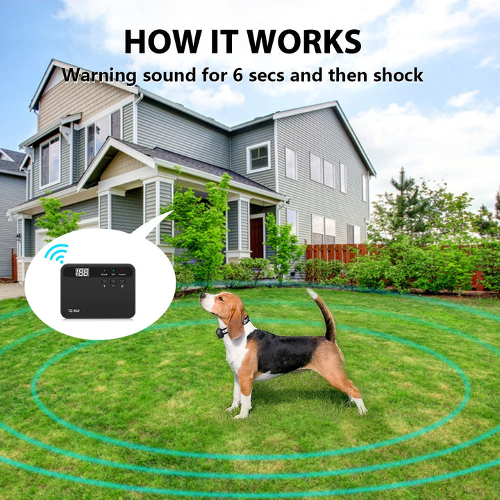 MASBRILL Pet Fence In-Ground Electric Dog Fence System Underground Wire Waterproof Battery-Operated Training Collar